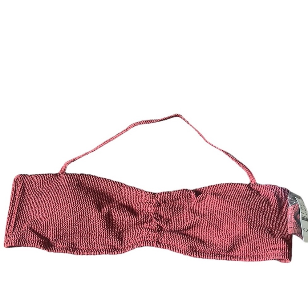 NWT J. Crew Textured Red Bikini Top Only Size 3X